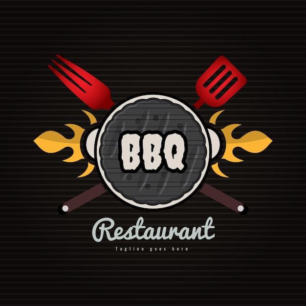 Modèle De Logo De Restaurant Barbecue