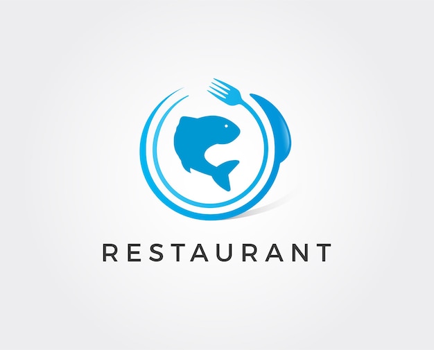 Modèle De Logo De Restaurant De Poisson Minimal