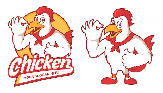 Vecteur modèle de logo de restaurant de poulet délicieux