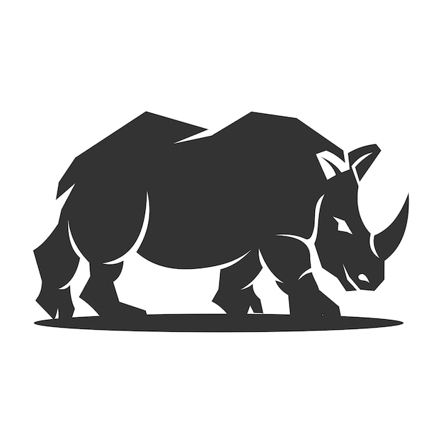 Modèle de logo Rhino Icône Illustration Identité de marque isolée