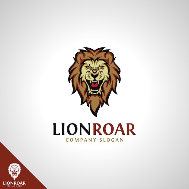 Vecteur modèle de logo de rugissement de lion