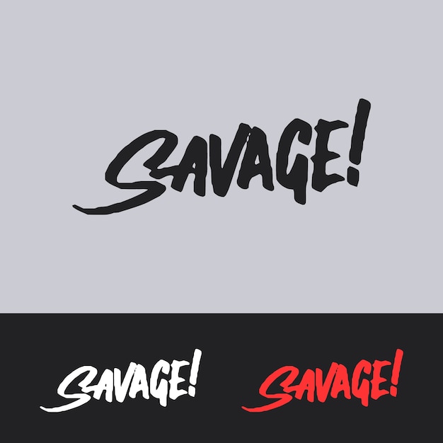 Modèle De Logo Sauvage Design Plat