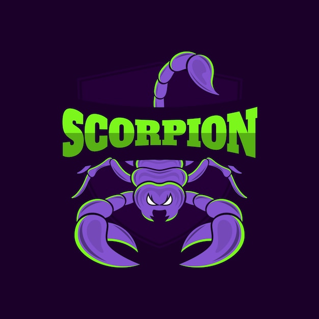 Vecteur modèle de logo scorpion dessiné à la main