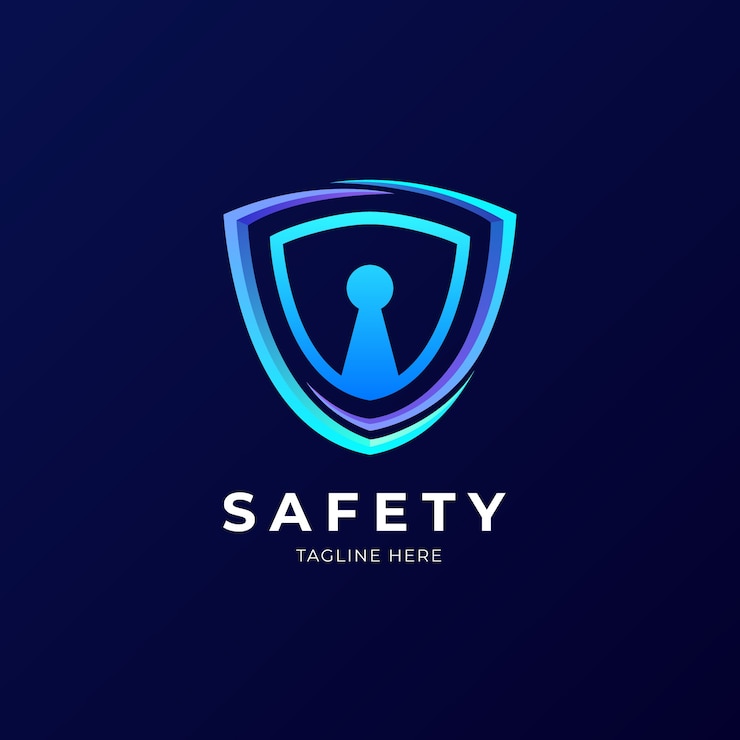 Vecteur modèle de logo de sécurité dégradé