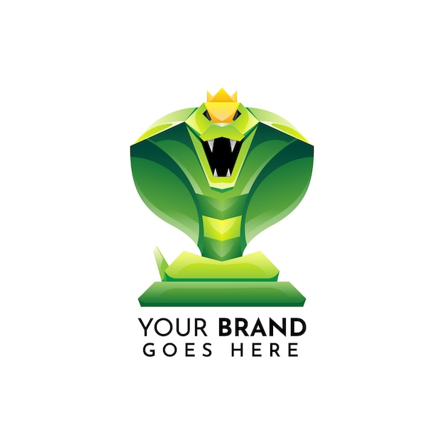 Vecteur modèle de logo de serpent plat et moderne