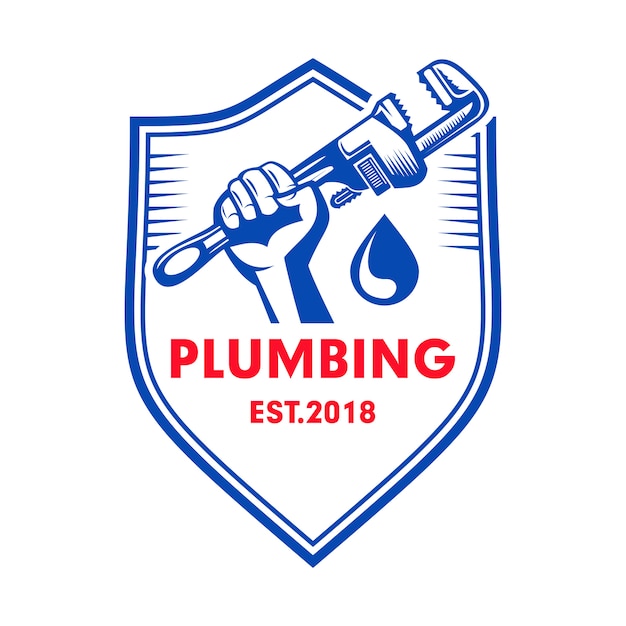 Modèle de logo de service de plomberie