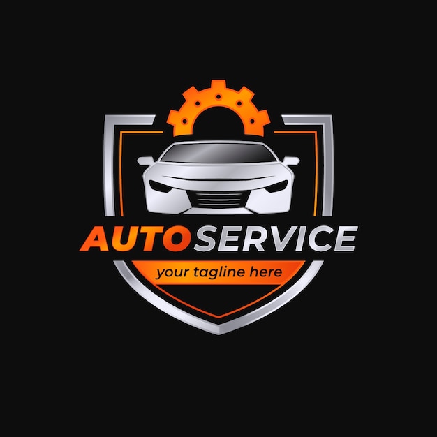 Modèle de logo de service de voiture dégradé