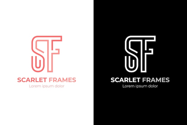 Modèle De Logo Sf Professionnel Créatif