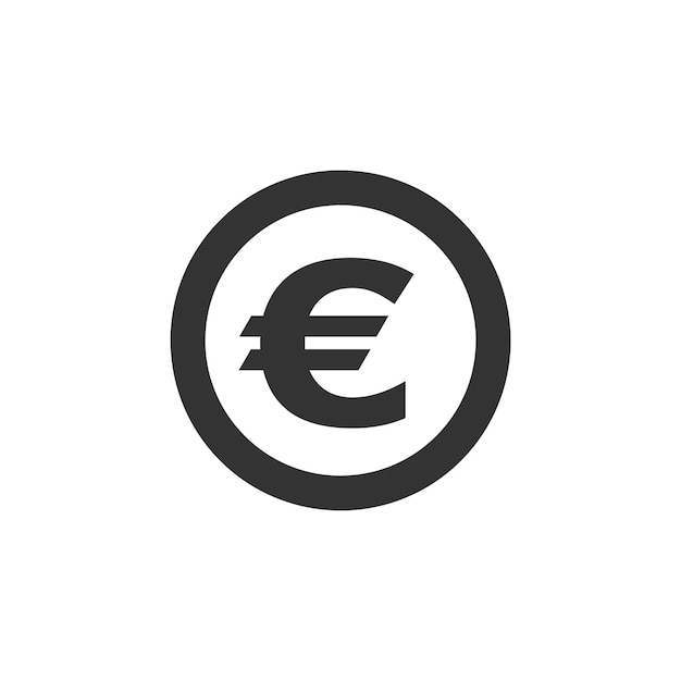 Modèle de logo de signe euro Illustration Design vecteur EPS 10