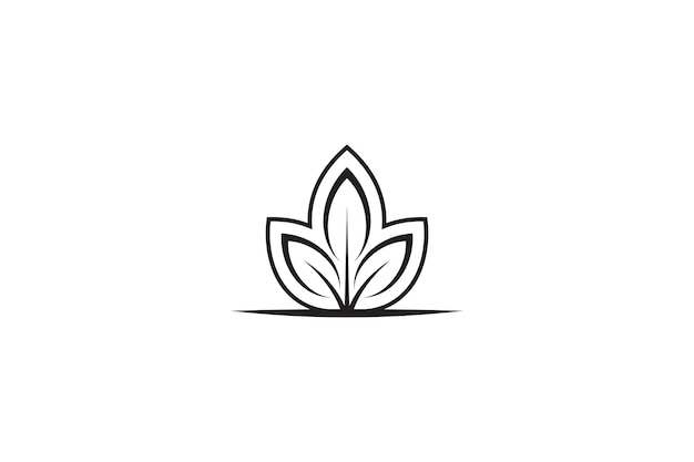 Modèle De Logo Simple Plante Feuille