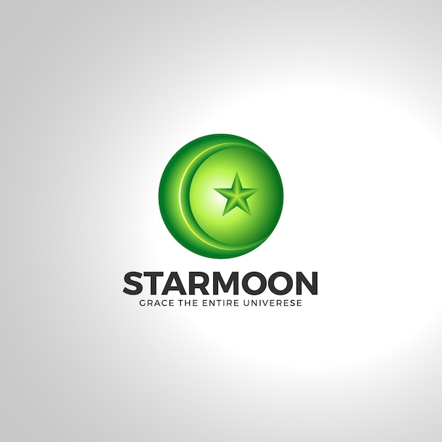 Modèle De Logo Star Moon