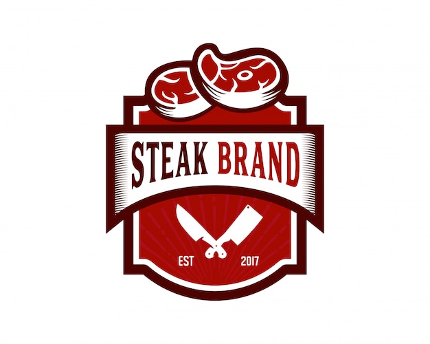 Modèle De Logo Steak Store