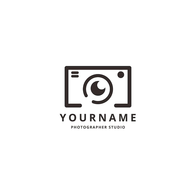 Modèle De Logo De Studio De Photographe Illustré