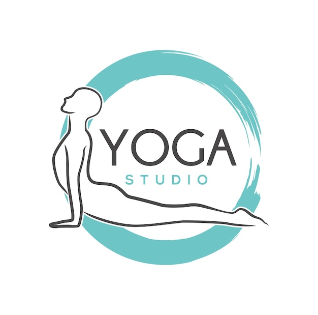 Vecteur modèle de logo de studio de yoga