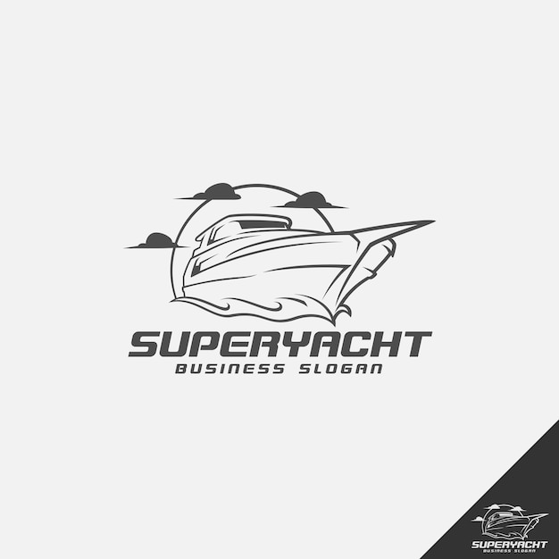 Modèle de logo Super Yacht
