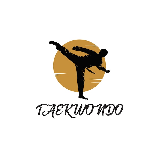 Modèle De Logo De Taekwondo Insigne D'arts Martiaux