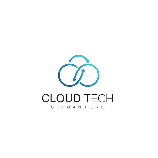 Modèle De Logo De Technologie Cloud