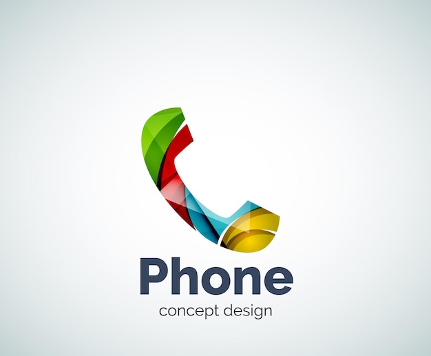 Vecteur modèle de logo de téléphone rétro