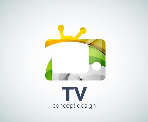 Vecteur modèle de logo de télévision