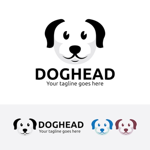 Modèle De Logo De Tête De Chien