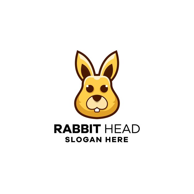 Modèle De Logo Tête De Lapin