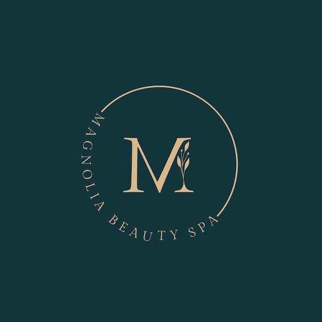 Modèle de logo à thème floral féminin moderne