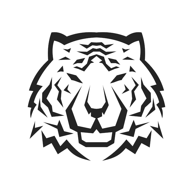 Modèle De Logo Tigre Icône D'identité De Marque Isolée Abstrait Graphique Vectoriel