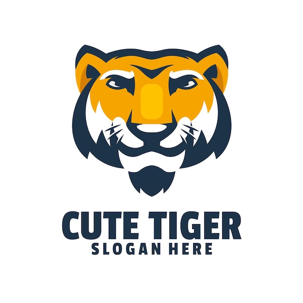 Modèle De Logo De Tigre Mignon