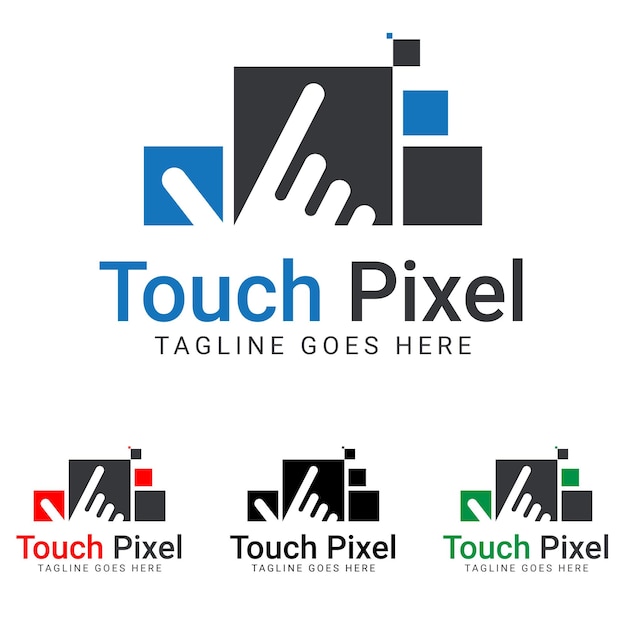 Modèle de logo TOUCH PIXEL