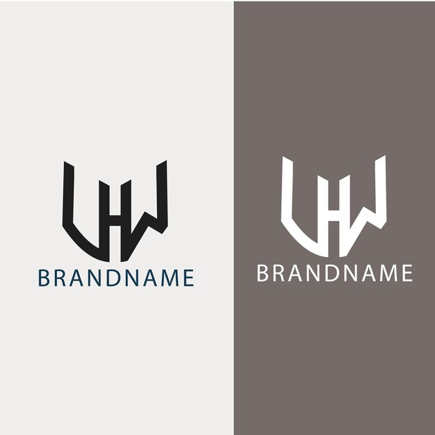 Modèle De Logo Uhw De Lettre Initiale De Monogramme Moderne