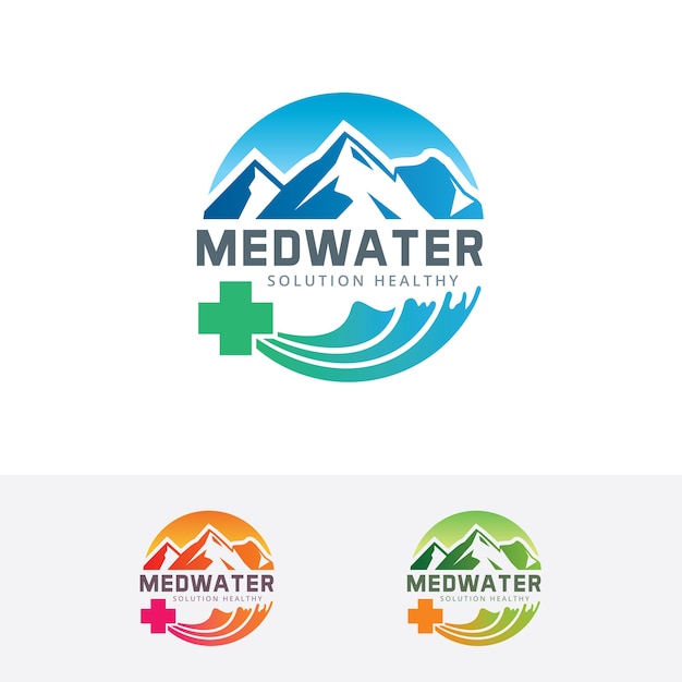 Modèle De Logo De Vecteur De L'eau Med