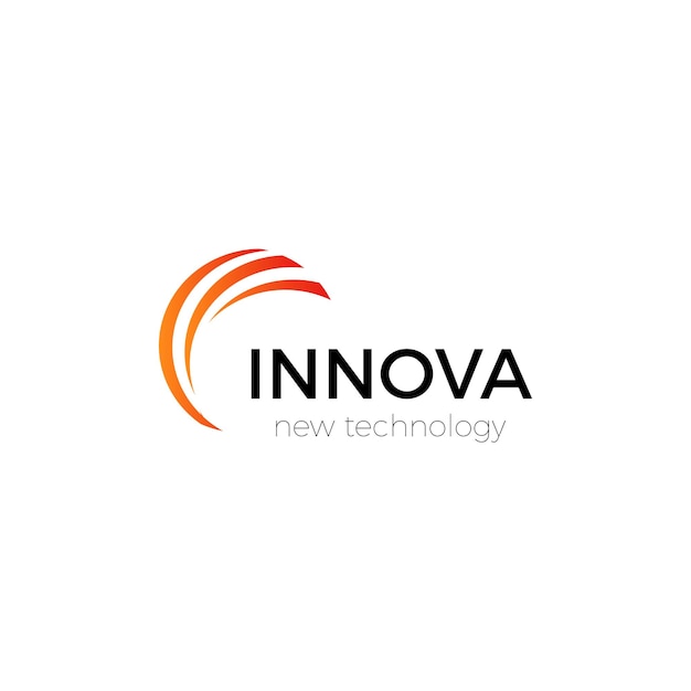 Modèle de logo vectoriel abstrait d'entreprise de technologie d'innovation