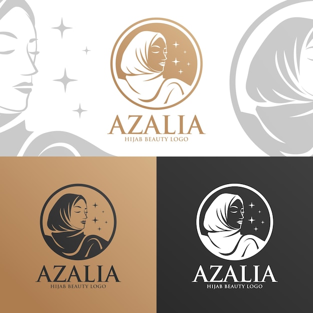 Modèle De Logo Vectoriel Beauté Femme Hijab