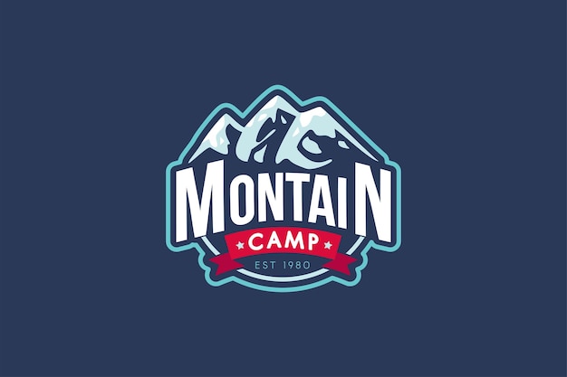 Modèle De Logo Vectoriel De Camp De Montagne