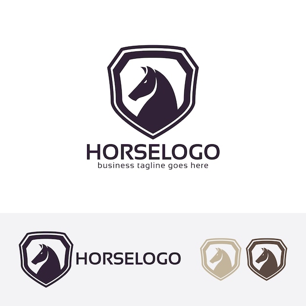 Modèle De Logo Vectoriel Cheval