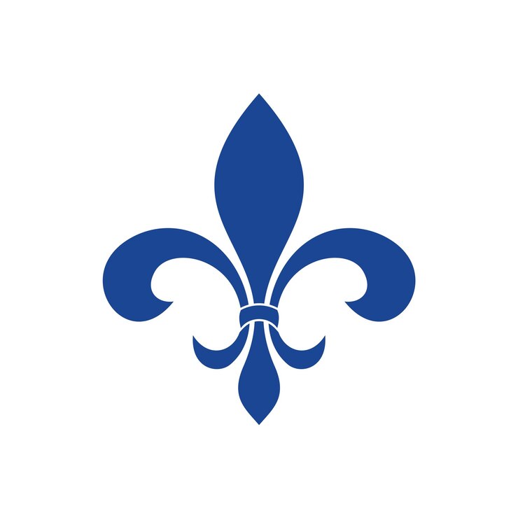 Vecteur modèle de logo vectoriel décoratif de fleur de lis
