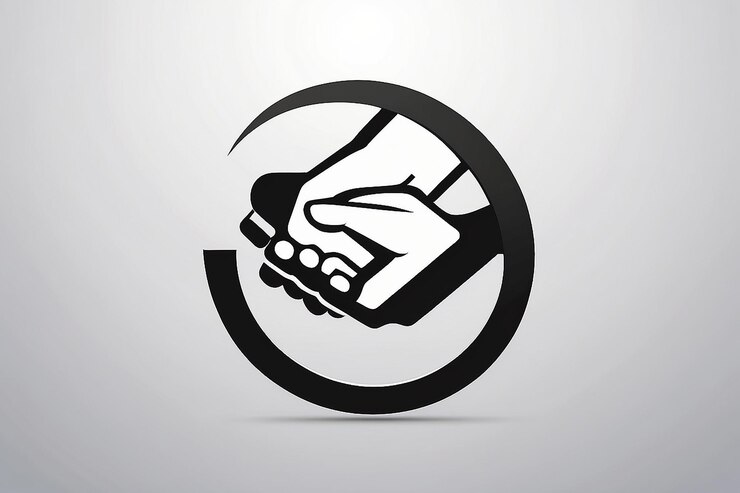 Vecteur modèle de logo vectoriel du signe de poignée de main
