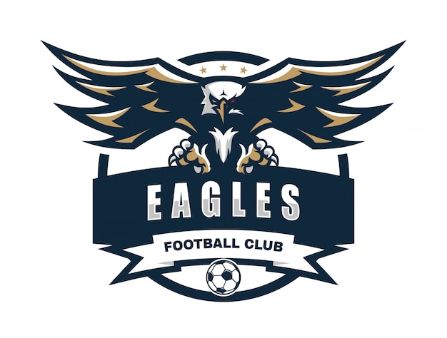 Vecteur modèle de logo vectoriel eagle football club