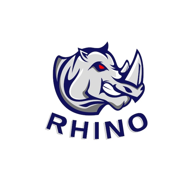 Modèle De Logo Vectoriel Head Rhino