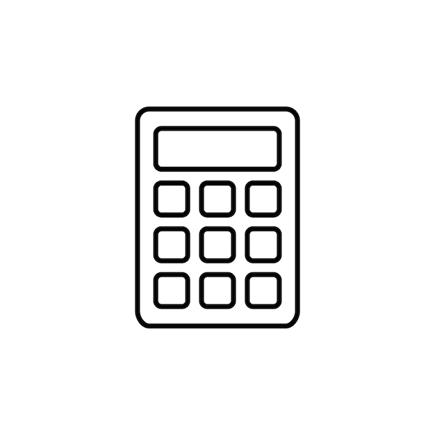 Modèle De Logo Vectoriel D'icône De Calculatrice