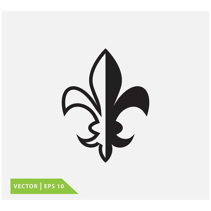 Vecteur le modèle de logo vectoriel de l'icône fleur de lis