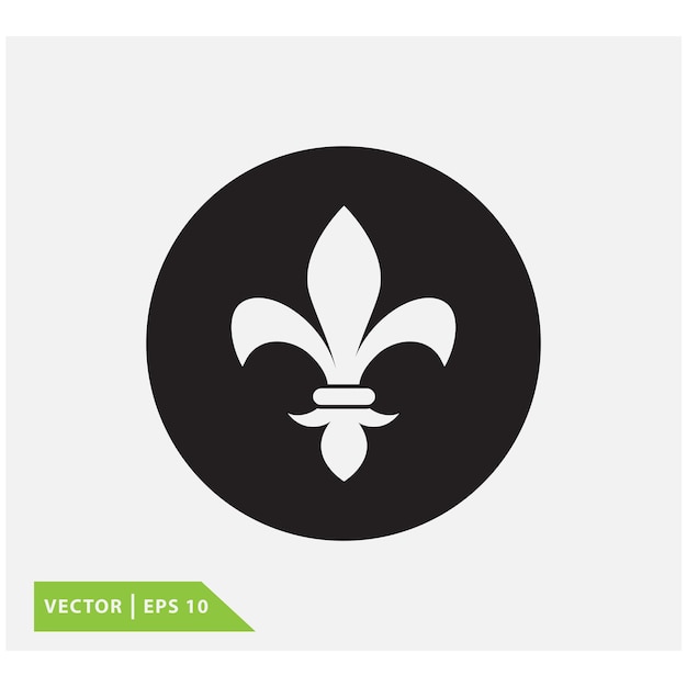 Vecteur le modèle de logo vectoriel de l'icône fleur de lis