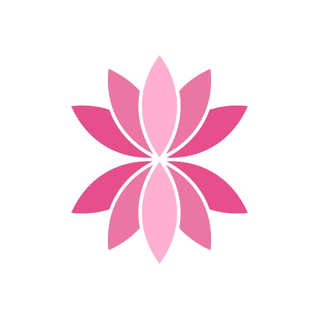 Modèle De Logo Vectoriel D'icône De Mandala De Fleur