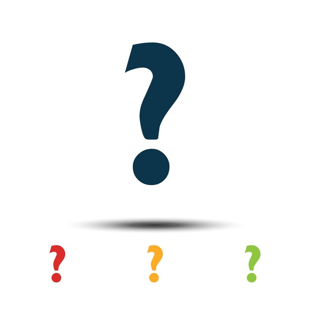 Modèle de logo vectoriel d'icône de point d'interrogation coloré
