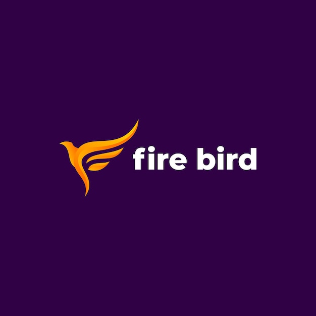 Modèle De Logo Vectoriel Oiseau De Feu