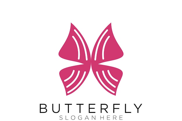 Modèle de logo vectoriel papillon créatif Illustration créative de signe de salon de beauté
