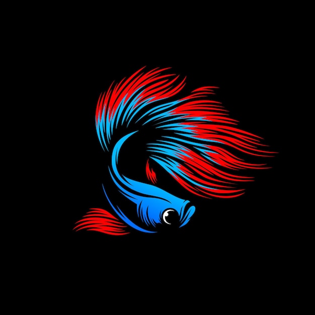 Modèle De Logo Vectoriel Poisson Betta