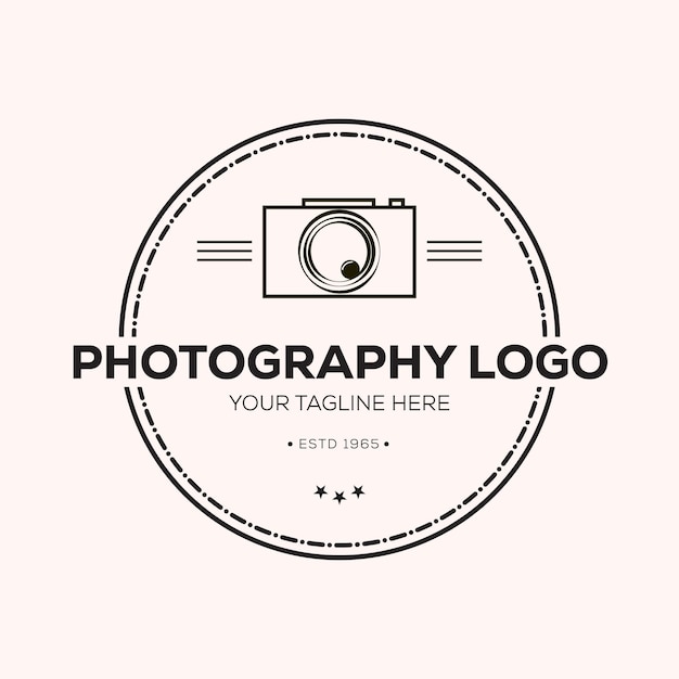 Modèle De Logo Vectoriel Pour Le Photographe De Mariage