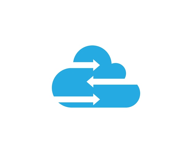 Modèle de logo vectoriel de technologie cloud