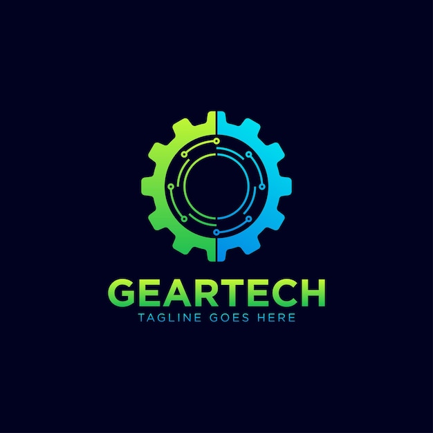 Modèle De Logo Vectoriel Technologie Gear. Ce Logo Convient à L'usine, à L'industrie, à La Technologie, Au Site Web, Au Numérique, à La Mécanique, à La Roue.